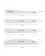 DARK Sett med filer - halvmåneformet på hvitt skum, 25 stk (180/240 korning) - Bilde 2