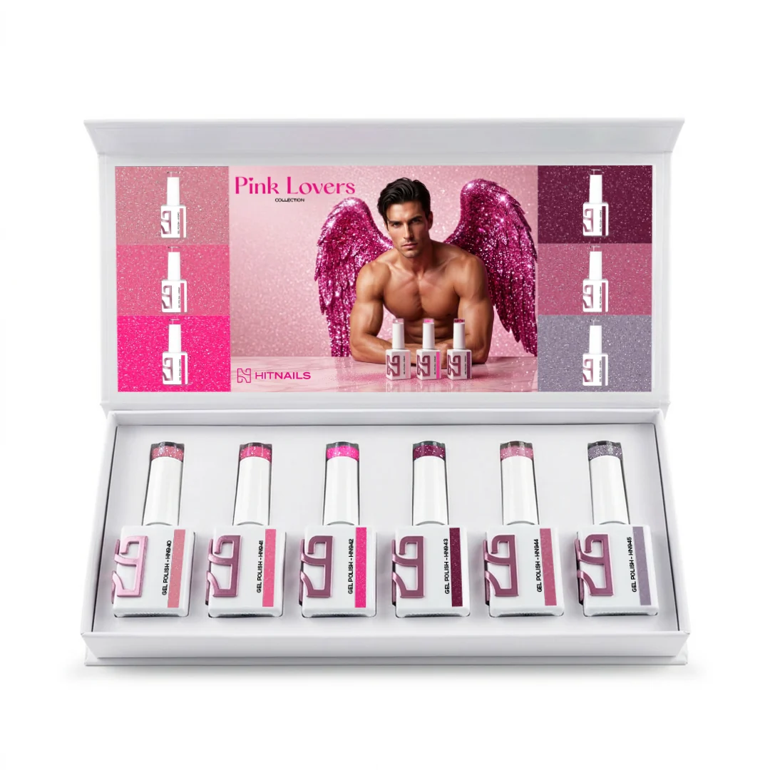 Pink Lovers Gel Polish-kolleksjon - 6 farger n . - Bilde 1