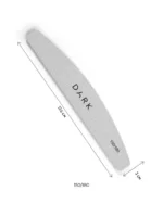 DARK Sett med filer - halvmåne på skum, grå, 25 stk. (150/180 korning)