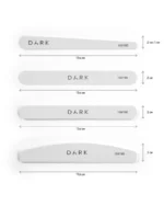 DARK Sett med filer - oval på hvitt skum, 25 stk. (150/180 grit) - Bilde 2
